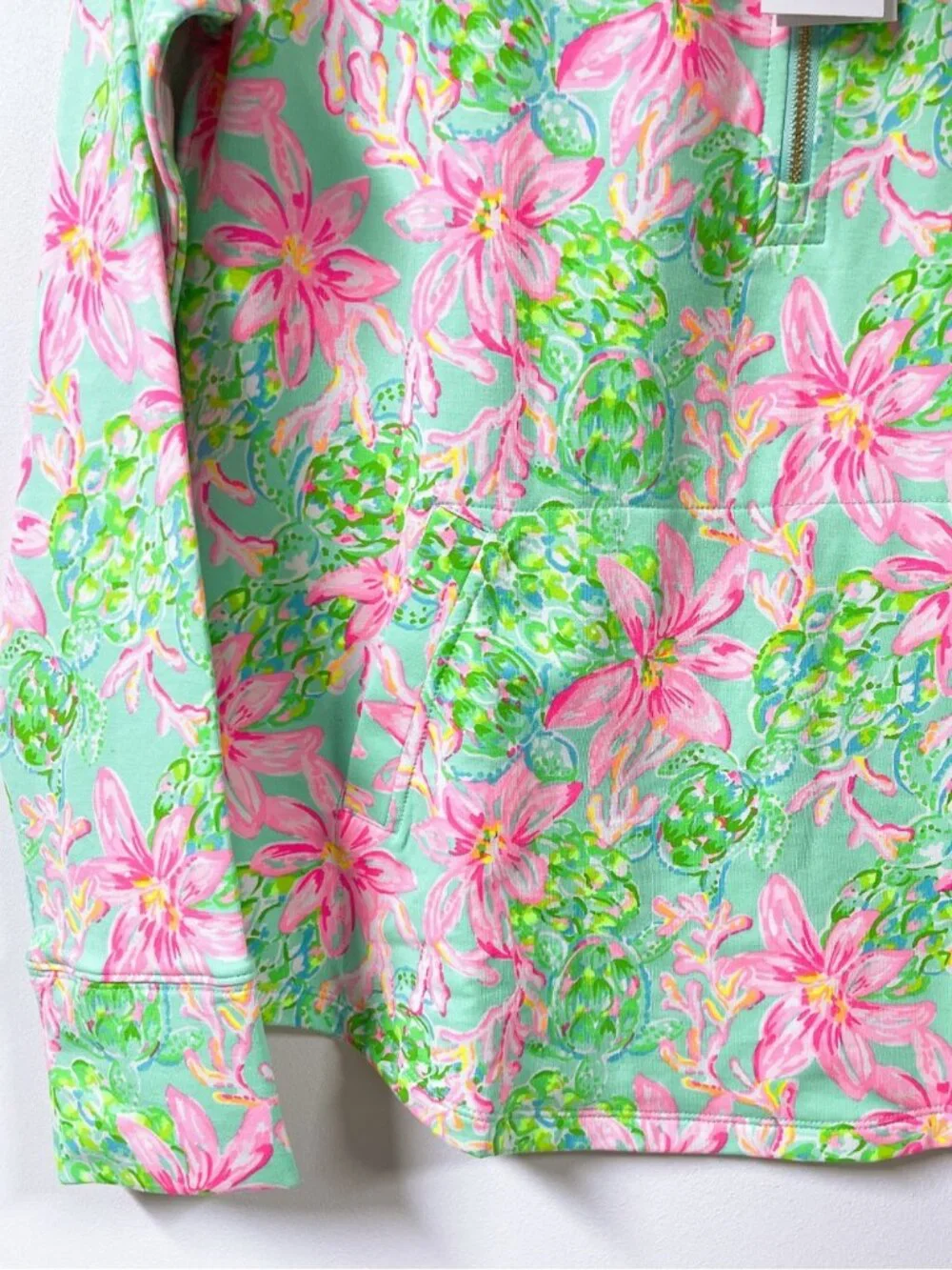LILLY PULITZER UPF 50+ Skipper Popover Long Sleeve Half-Zip Pullover Top - Picture 4 of 8